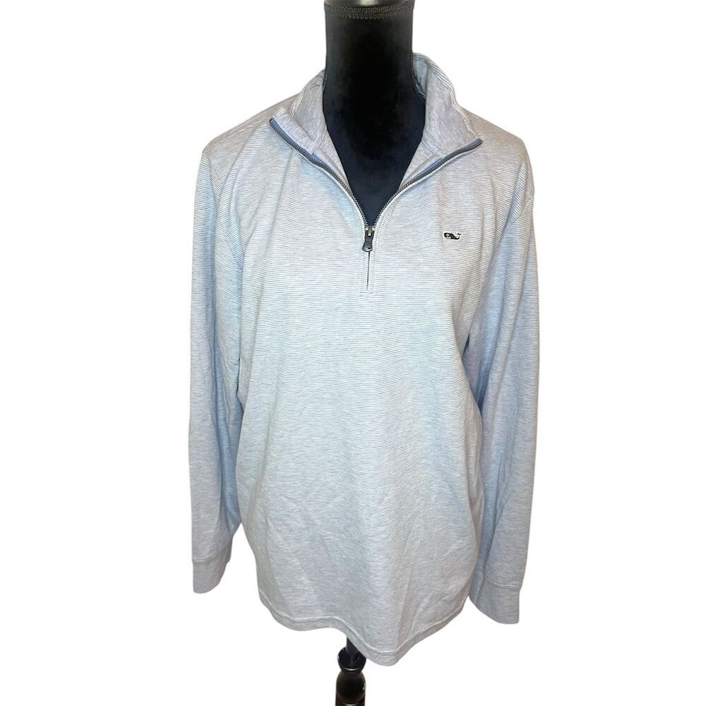 NWT Vineyard Vines Men's Blue Quarter-Zip Pullover Sweater Size M